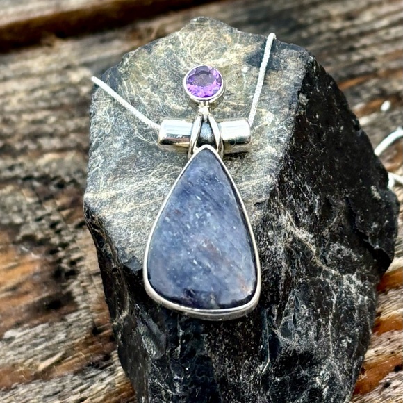 NEW! Purple Adventurine & Amethyst Necklace - Picture 9 of 11